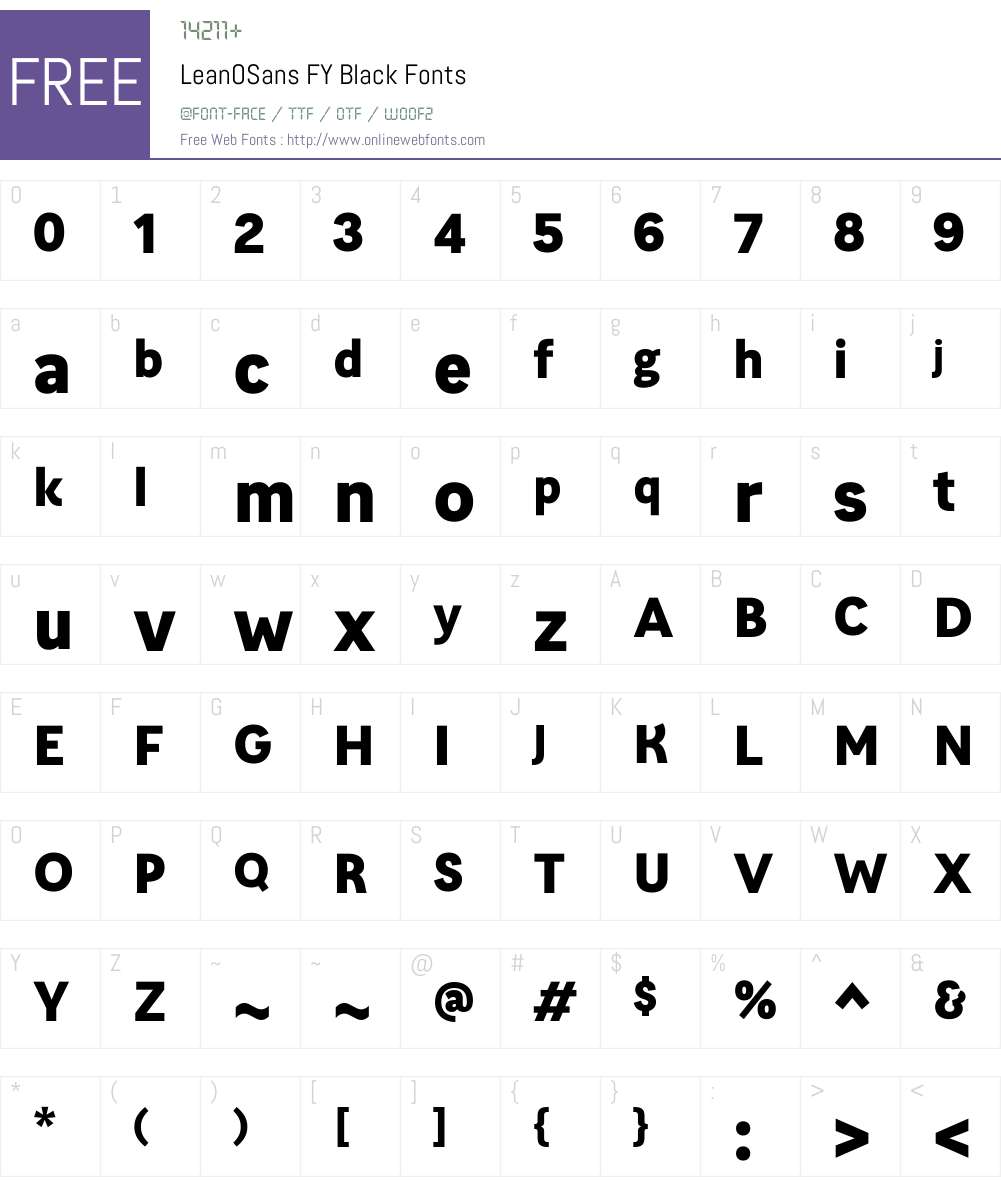 LeanOSans FY Black Font Screenshots