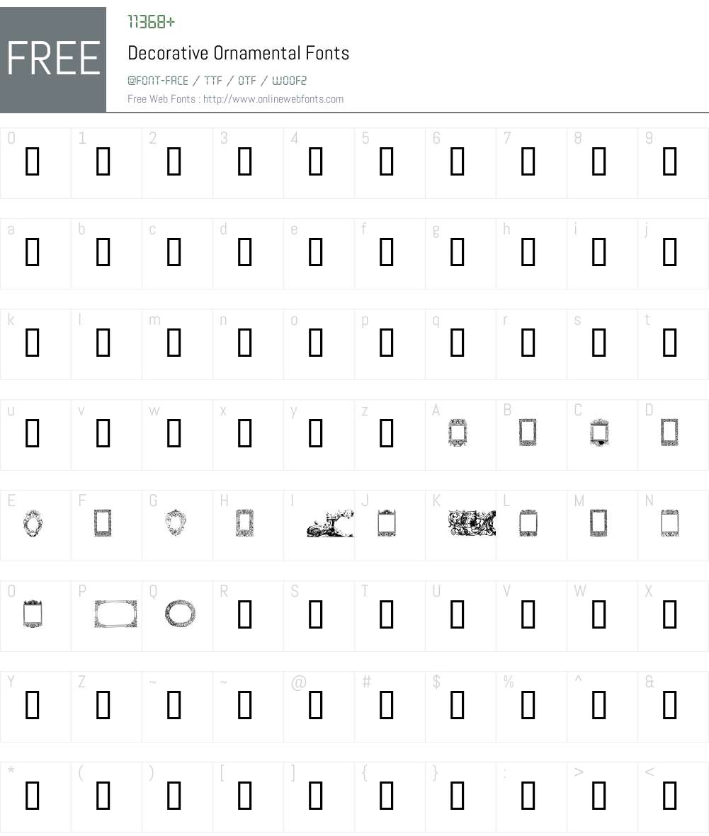 Decorative Ornamental Font Screenshots