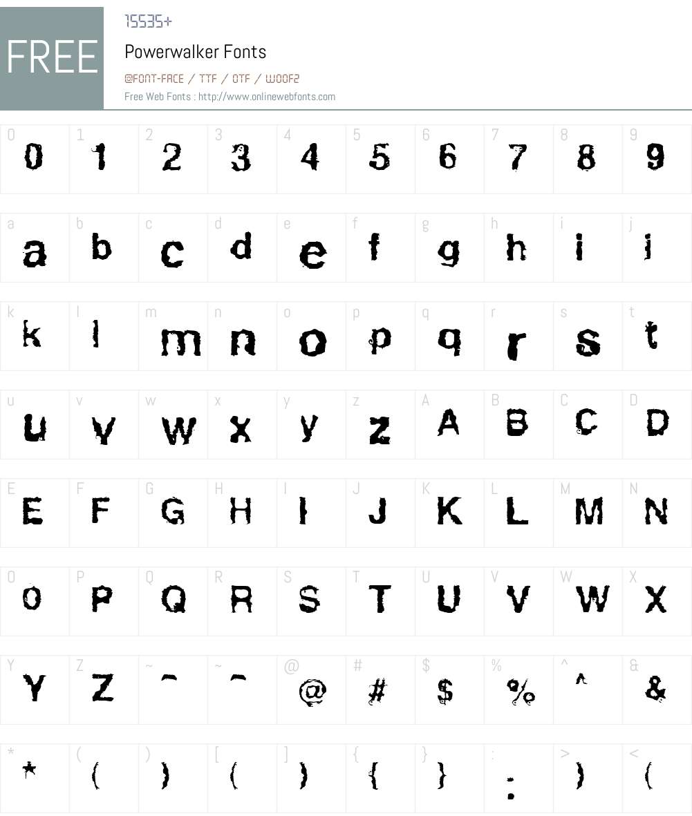 Powerwalker Font Screenshots