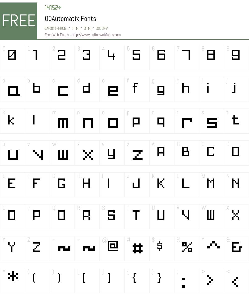 00Automatix Font Screenshots
