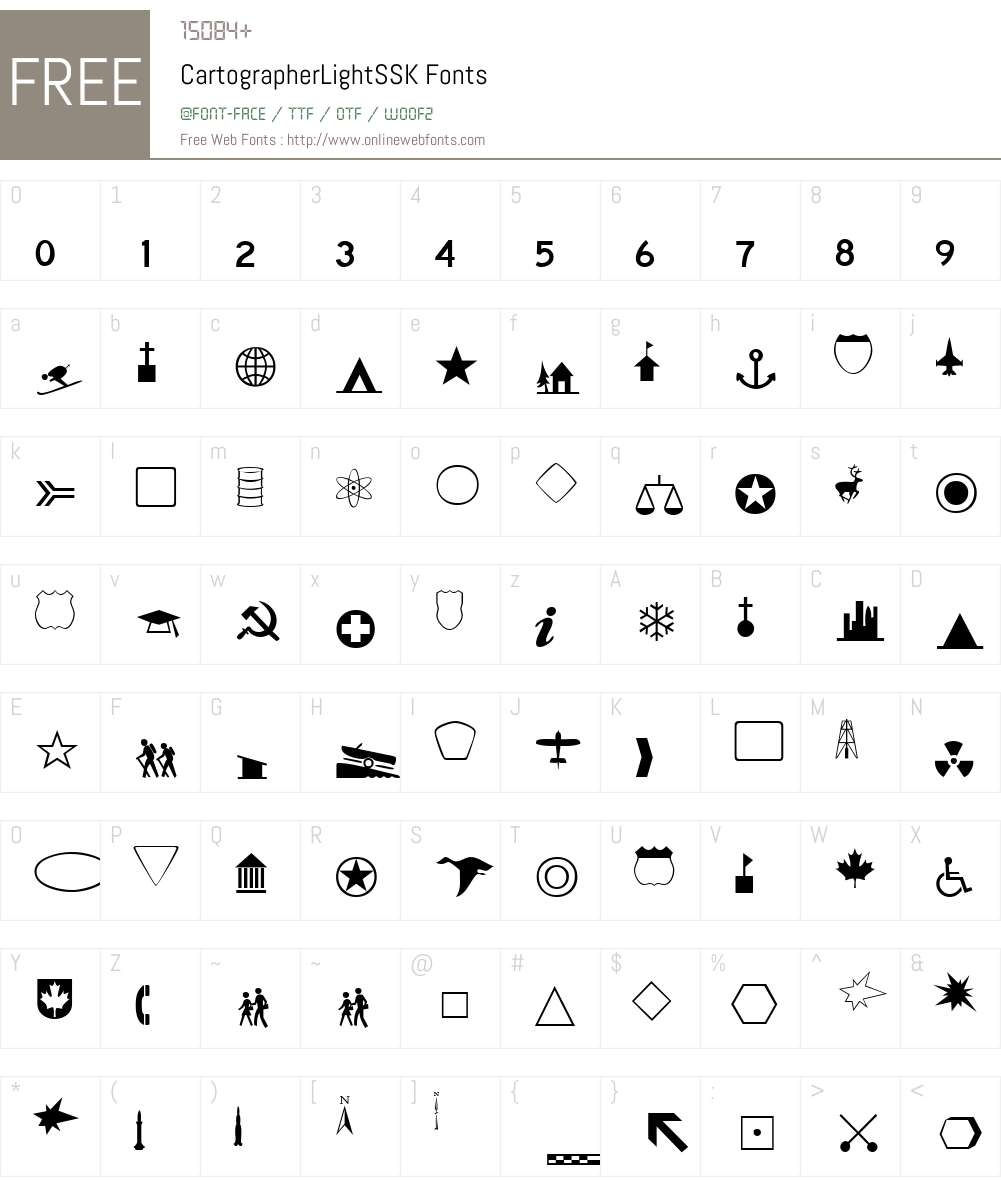 CartographerLightSSK Font Screenshots