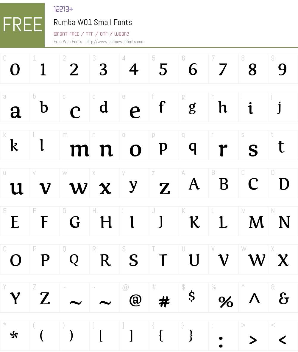 Rumba Font Screenshots