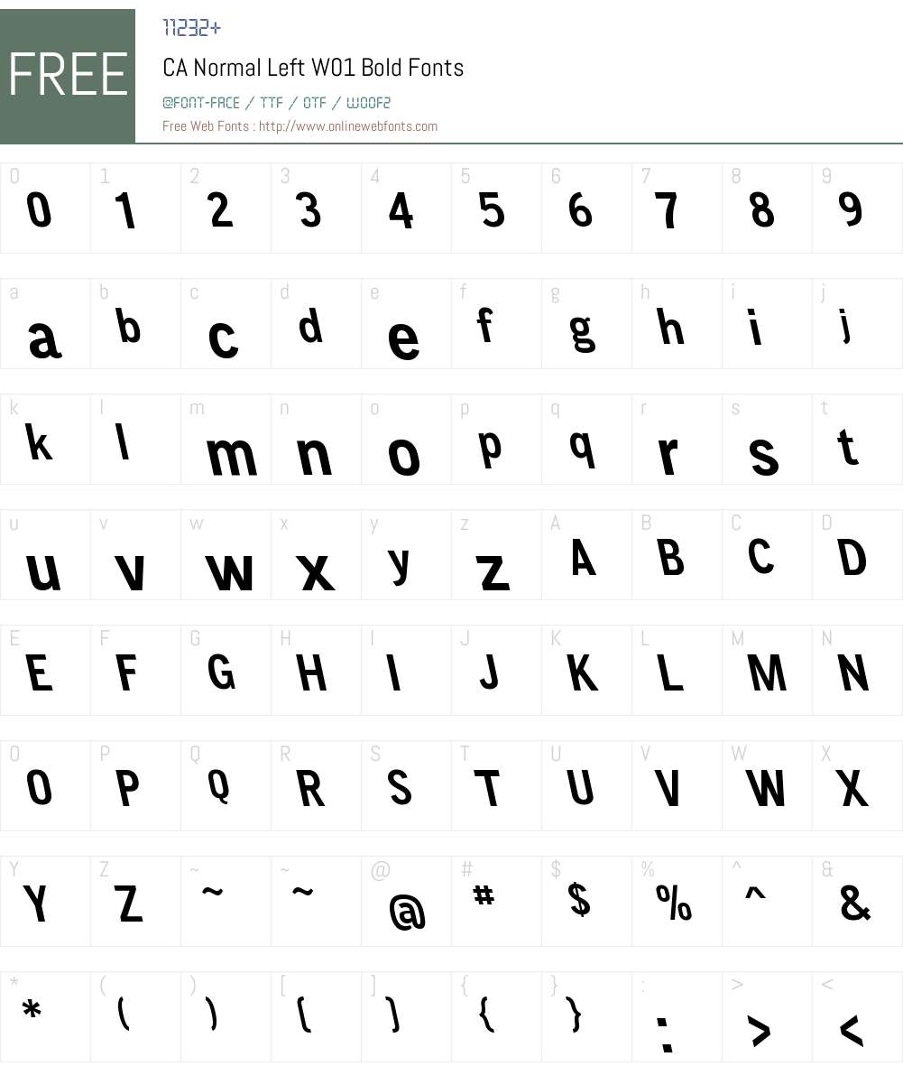 CANormalLeftW01-Bold Font Screenshots