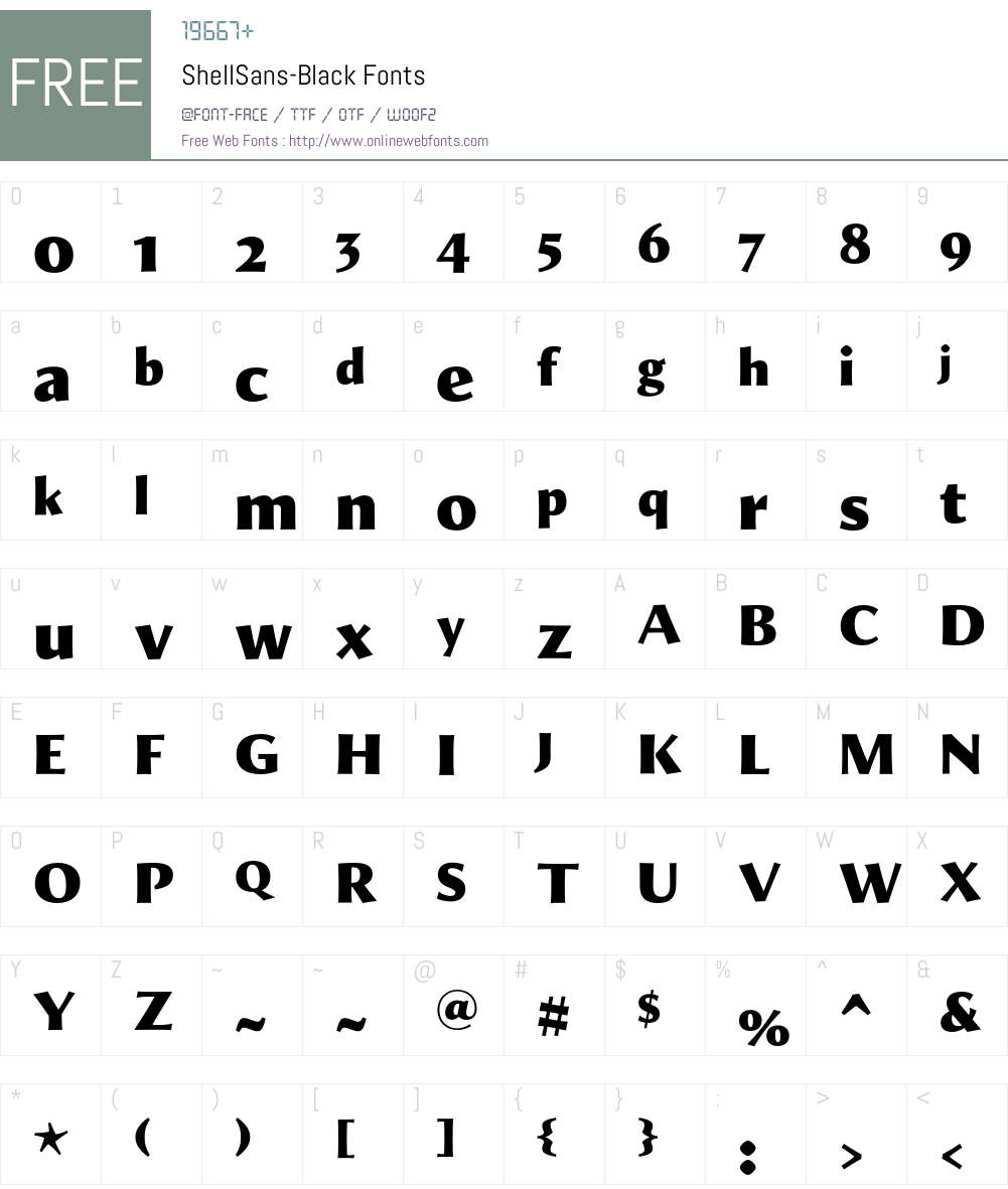 ShellSans Font Screenshots