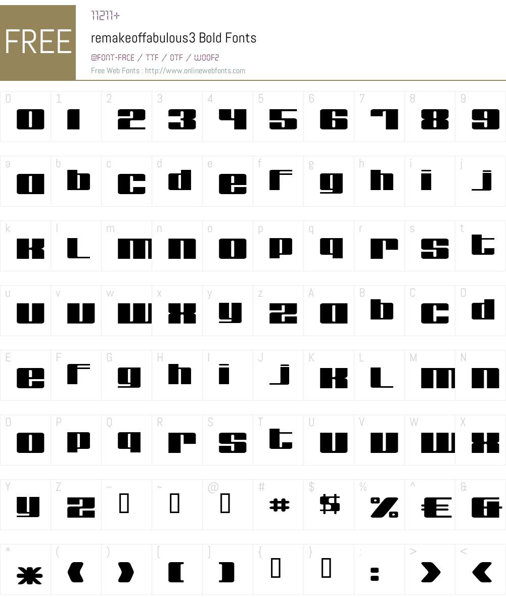 remakeoffabulous3 Font Screenshots