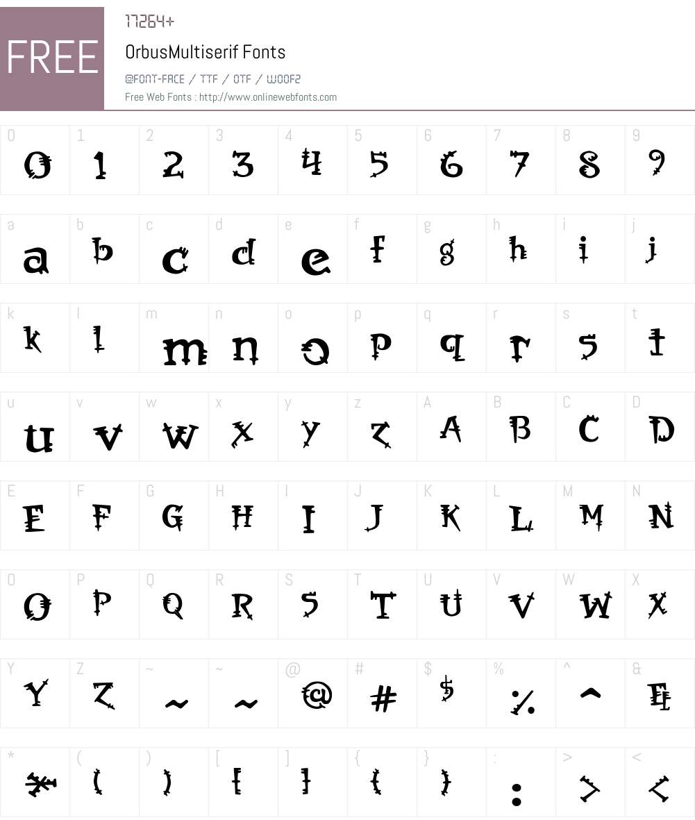 Orbus Font Screenshots