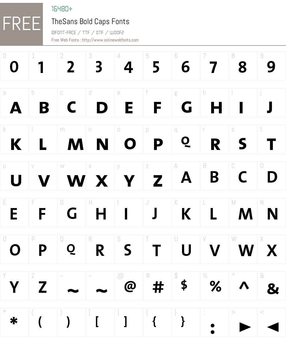 The Sans Bold- Font Screenshots