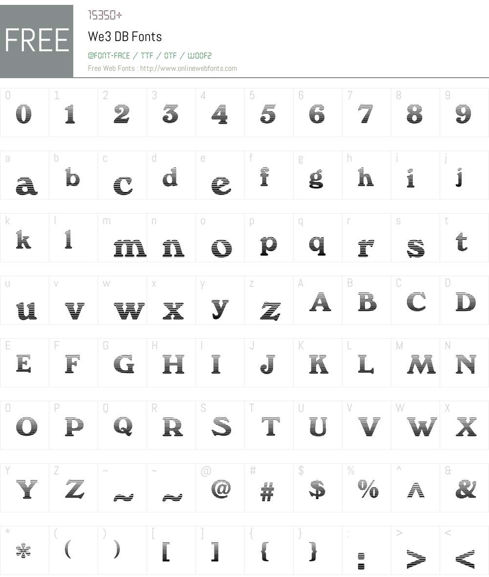 We3 DB Font Screenshots