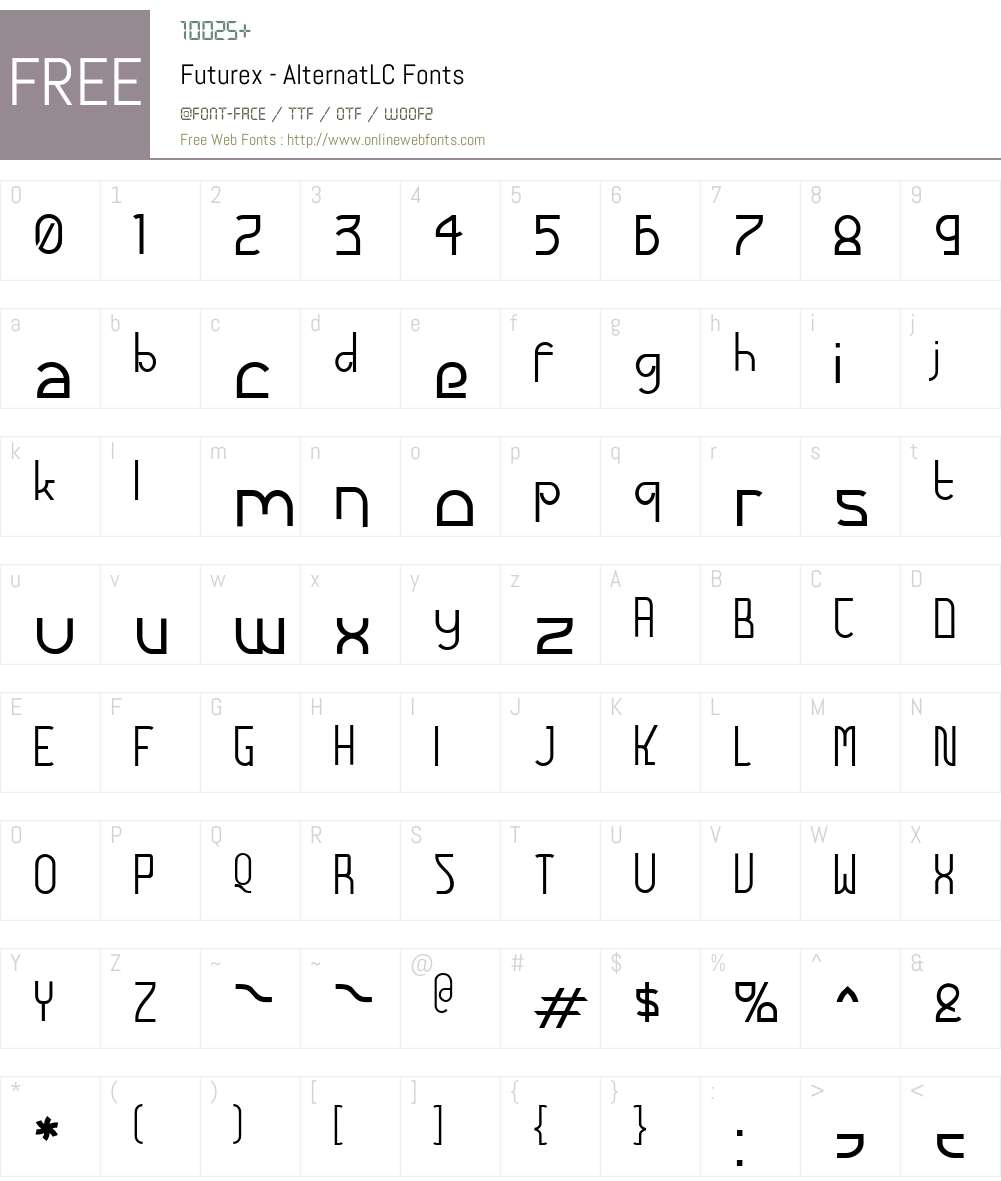 Futurex - AlternatLC Font Screenshots
