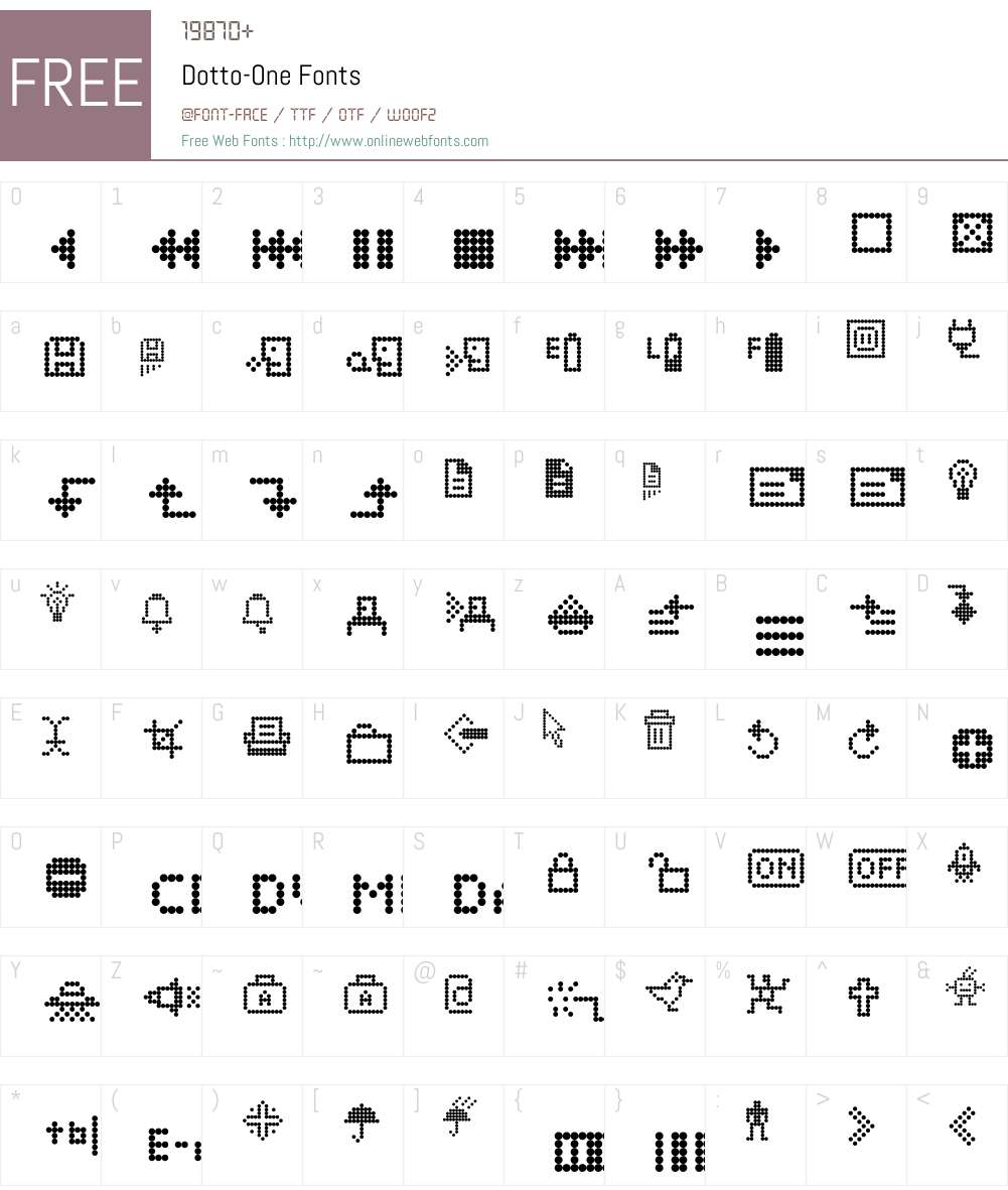 Dotto Font Screenshots