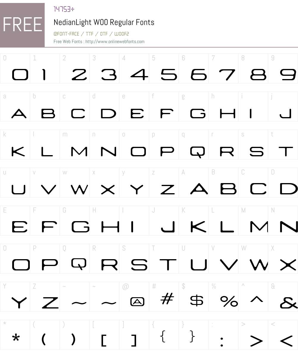 Nedian Font Screenshots
