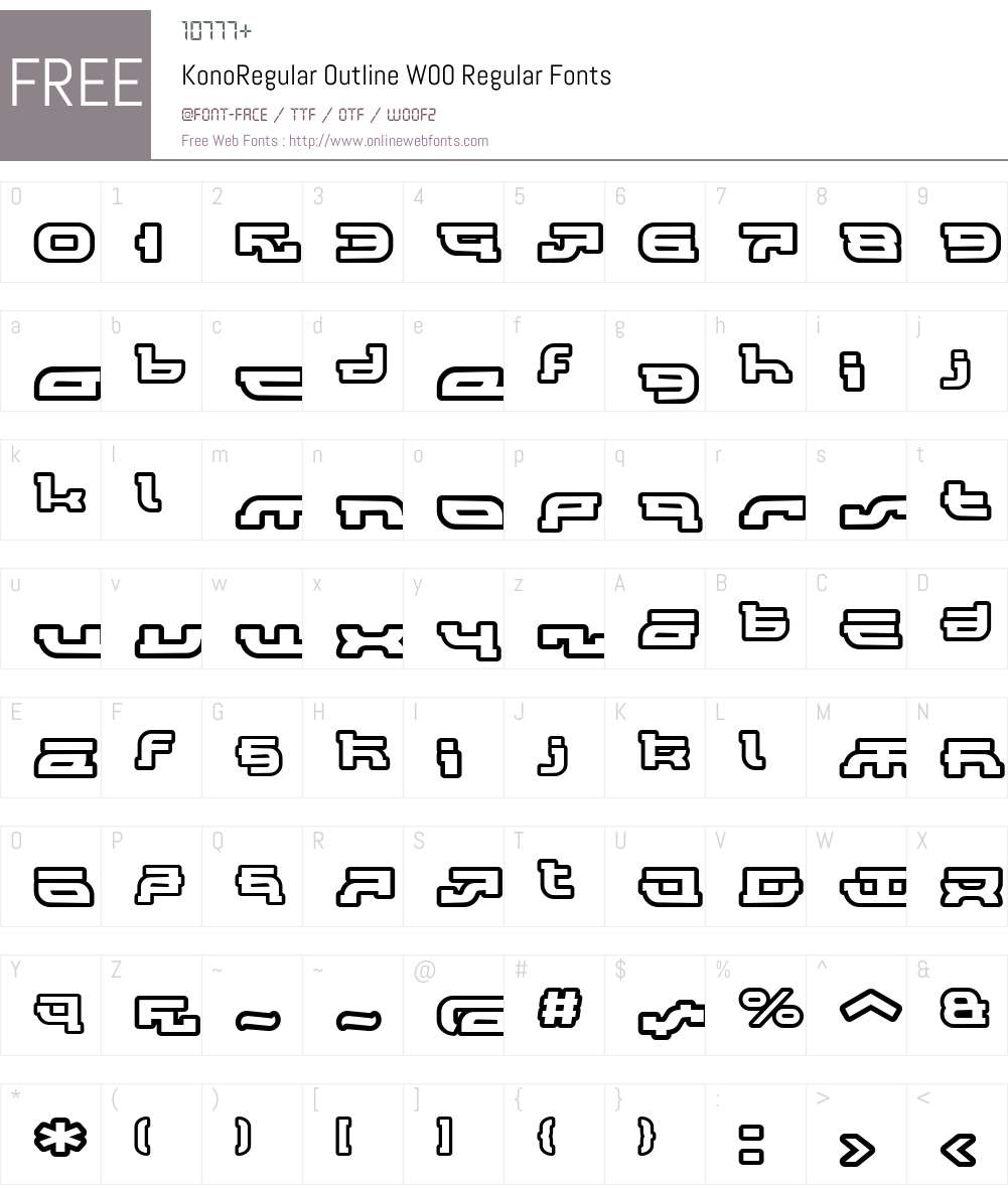 Kono Font Screenshots
