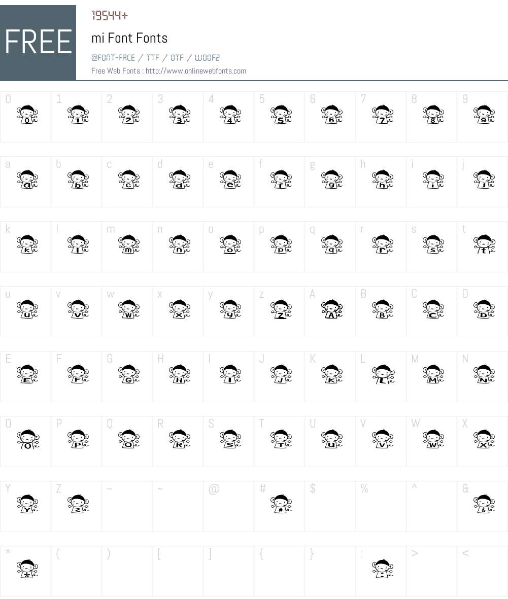 mi Font Font Screenshots