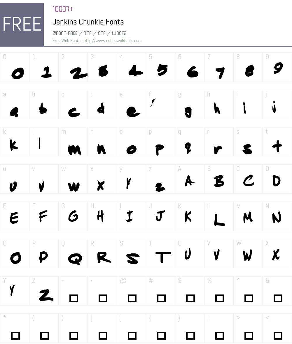 Jenkins Font Screenshots