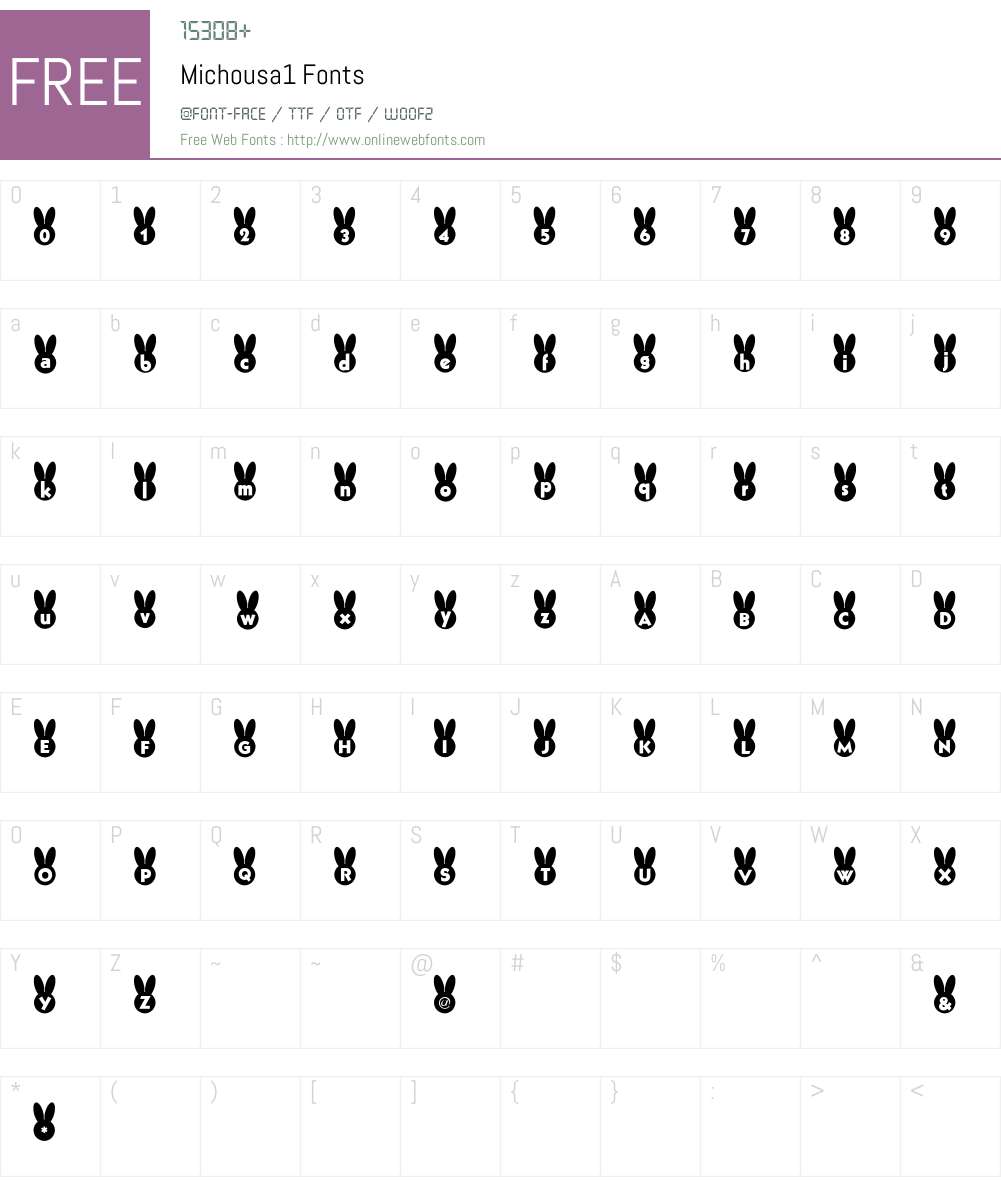 Michousa1 Font Screenshots
