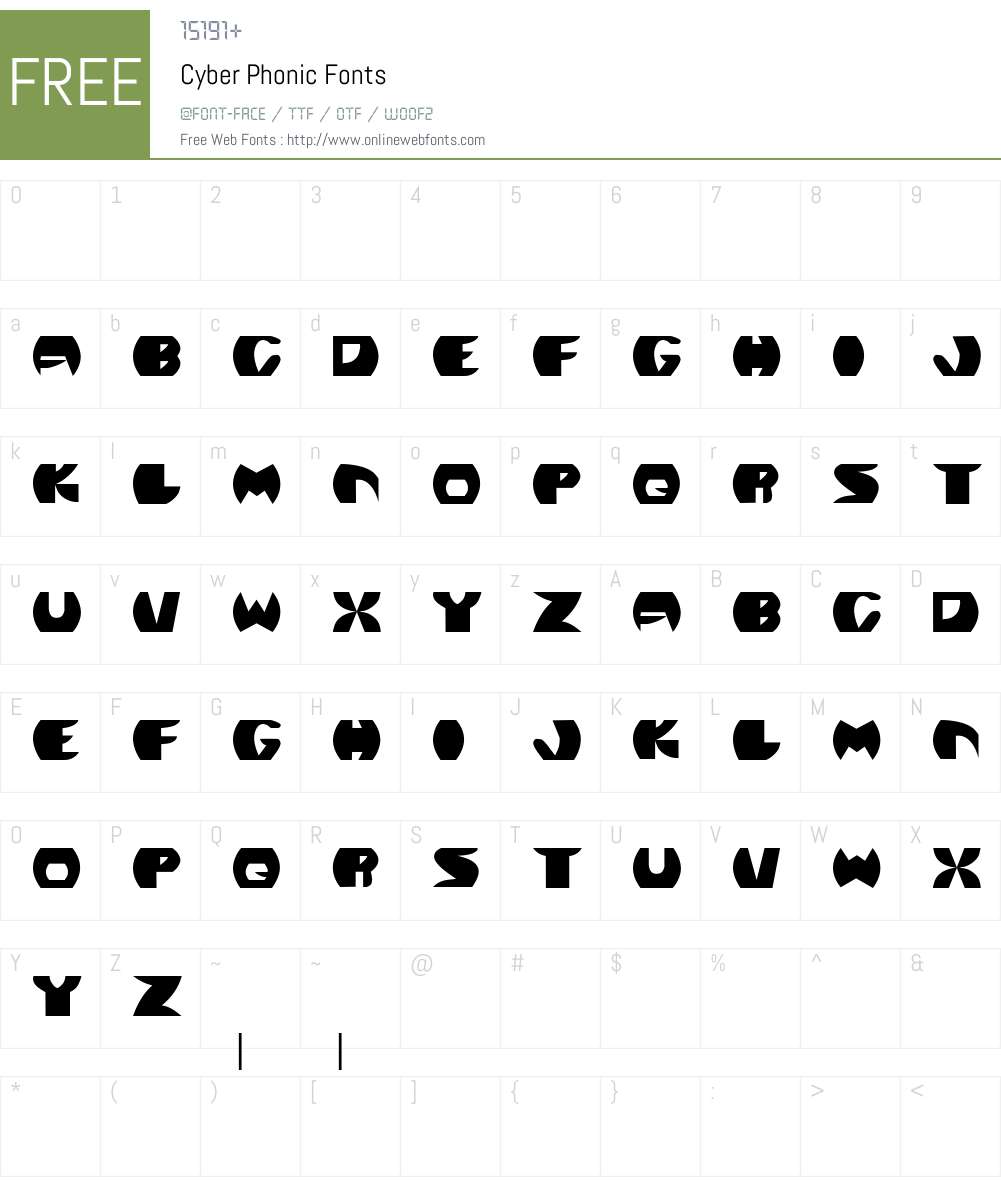 Cyber Phonic Font Screenshots