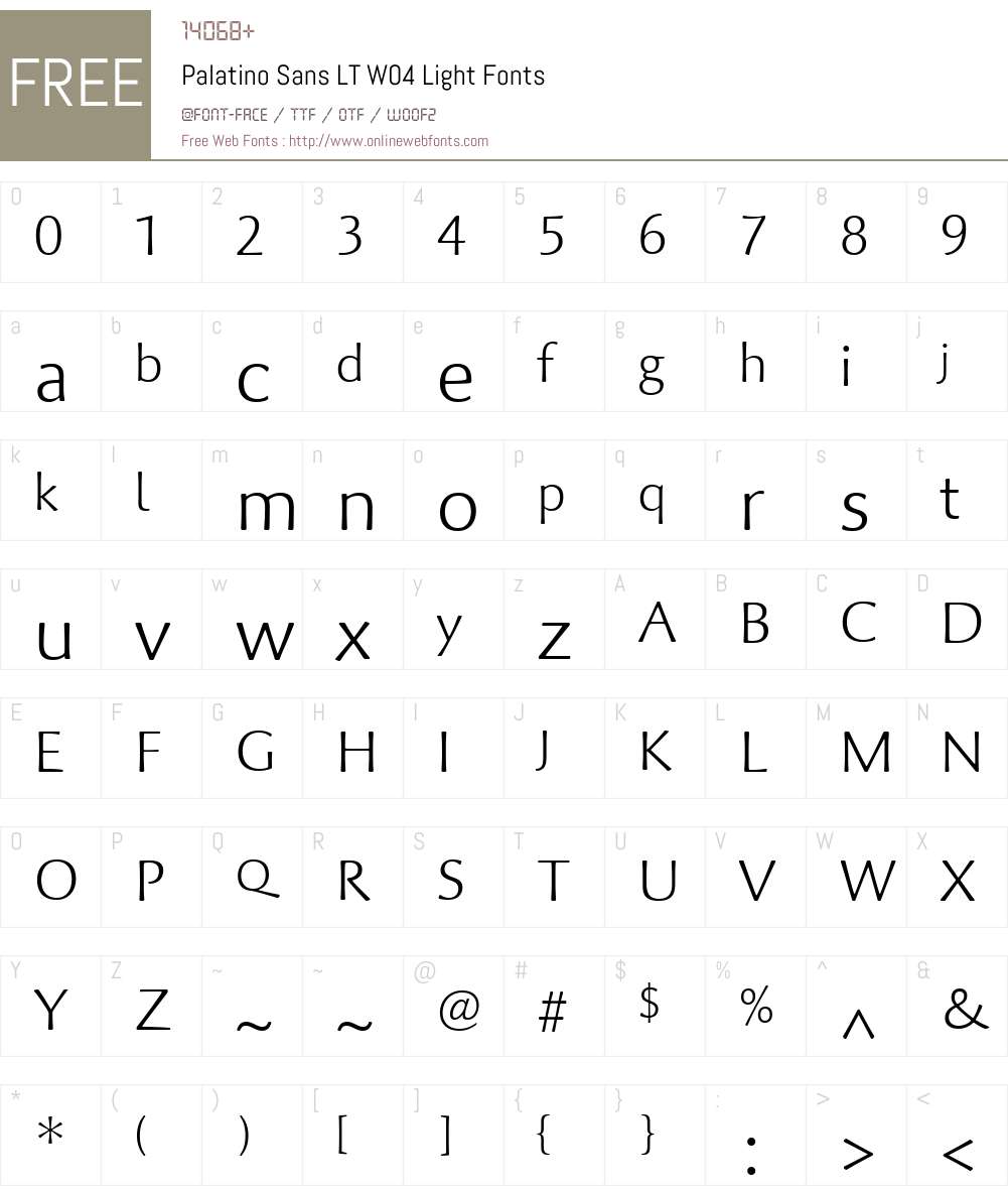 Palatino Sans Font Screenshots