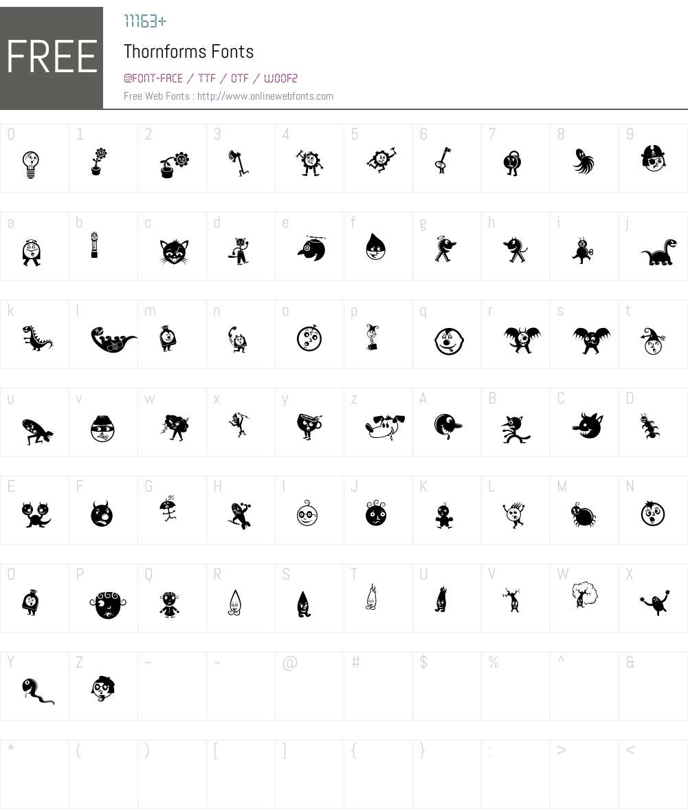 Thornforms Font Screenshots