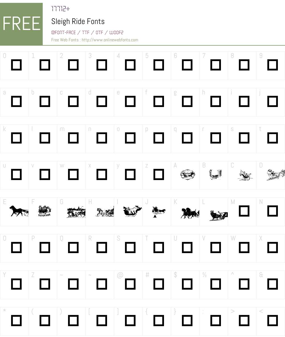 Sleigh Ride V1 Macromedia Fontographer 4.1 11/23/1999 Fonts Free