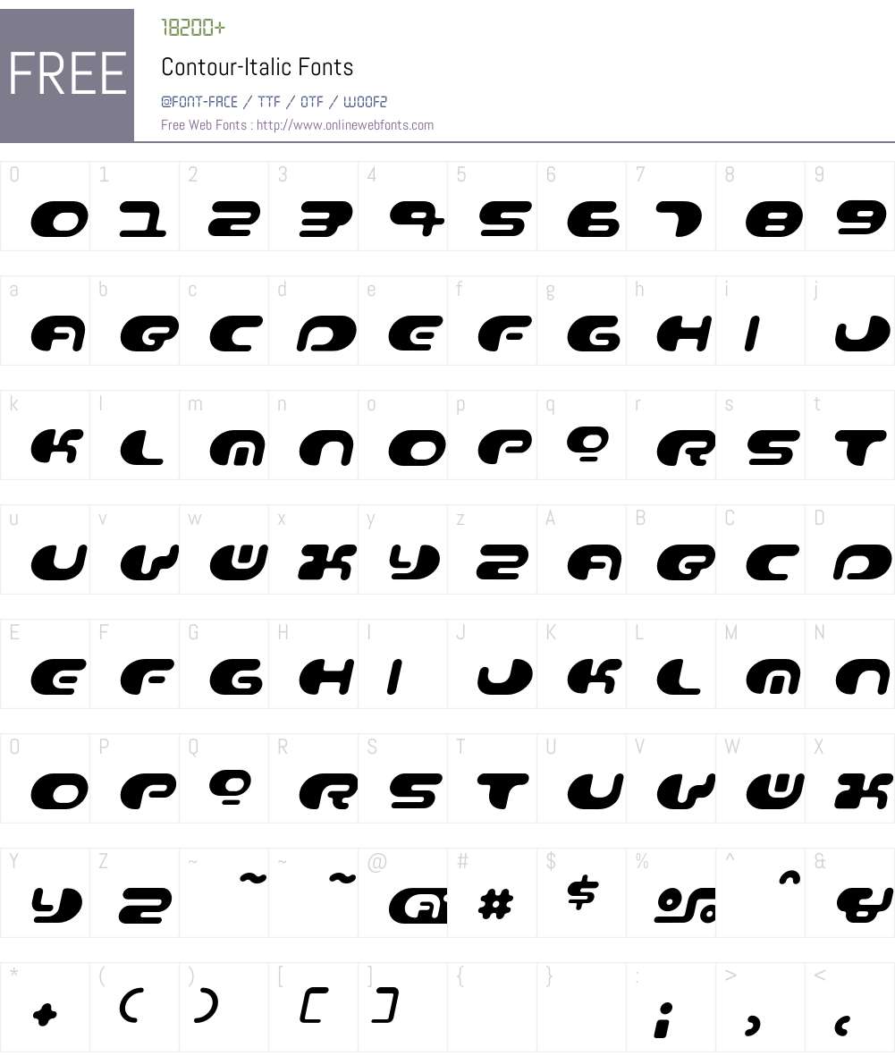 Contour Font Screenshots