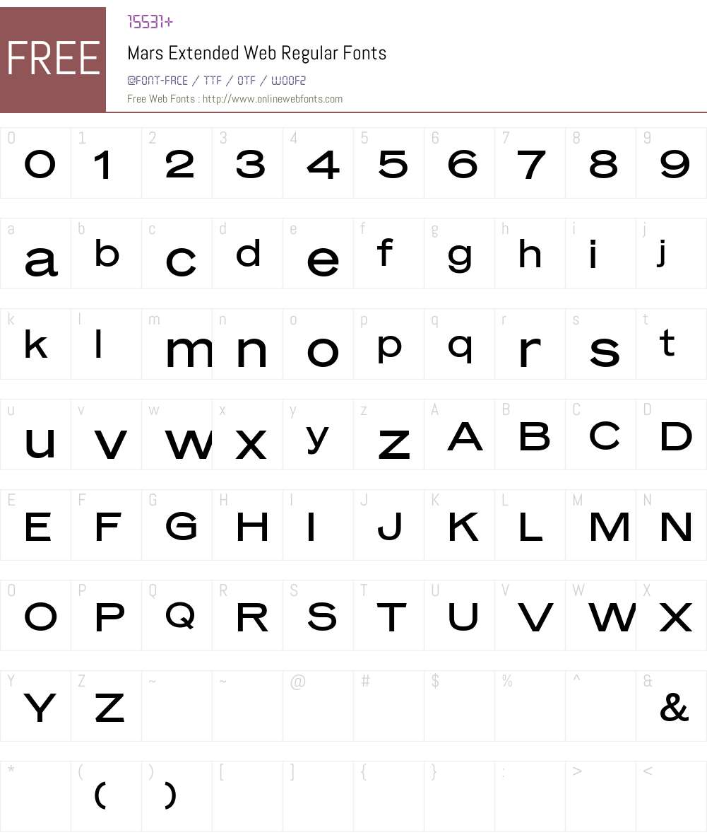 Mars Script Font Mars Extended Web Regular 1.003;PS 1.3;hotconv 1.0.88;makeotf.lib2.5. ...