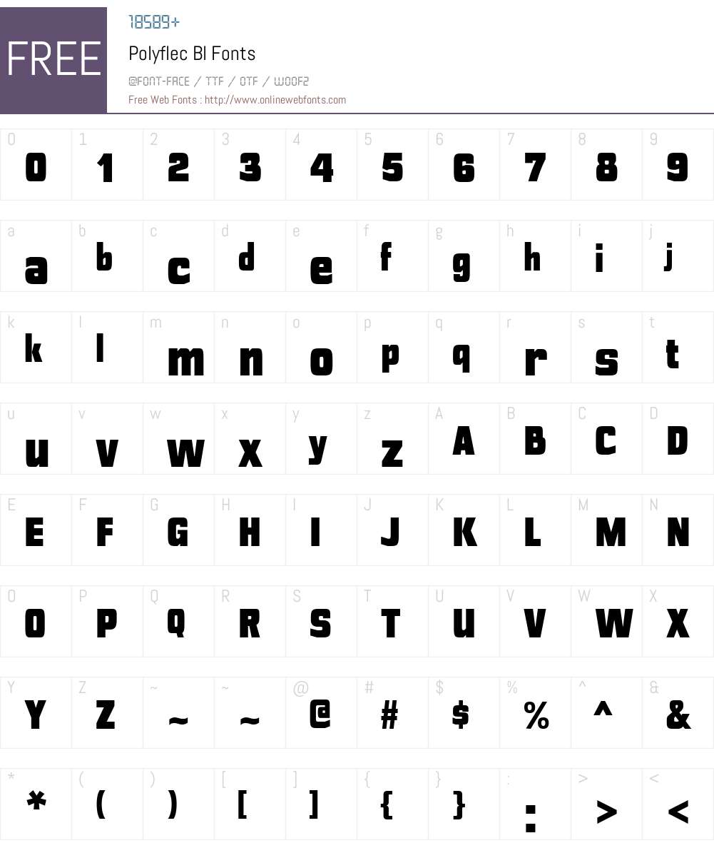 Polyflec Font Screenshots