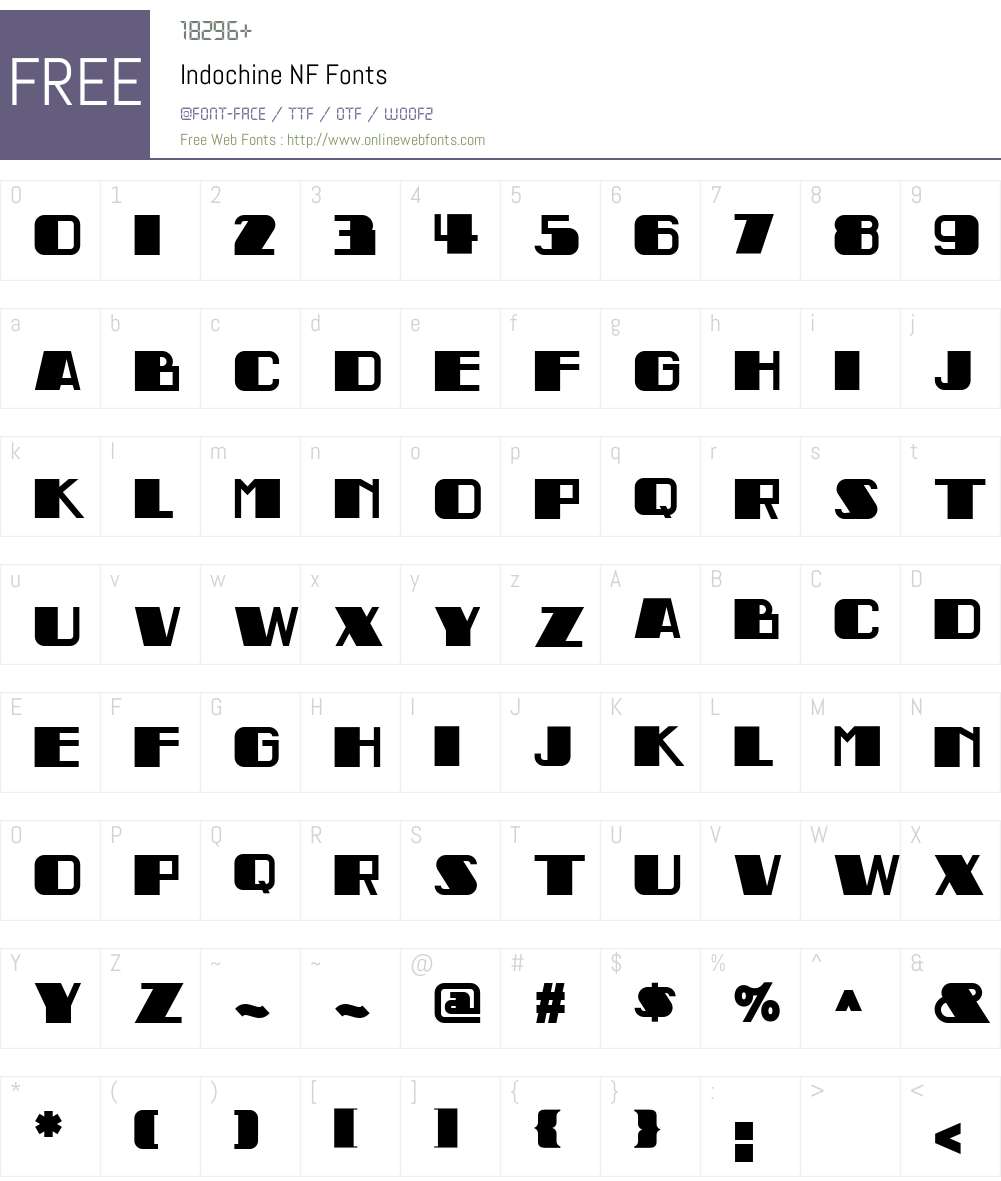 Indochine NF Font Screenshots