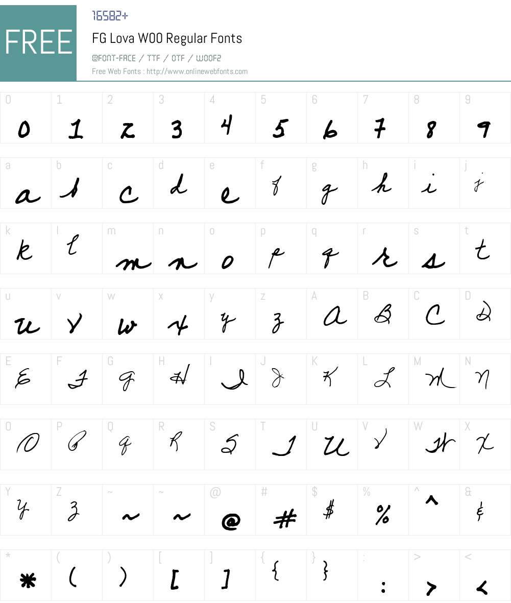 FGLovaW00-Regular Font Screenshots