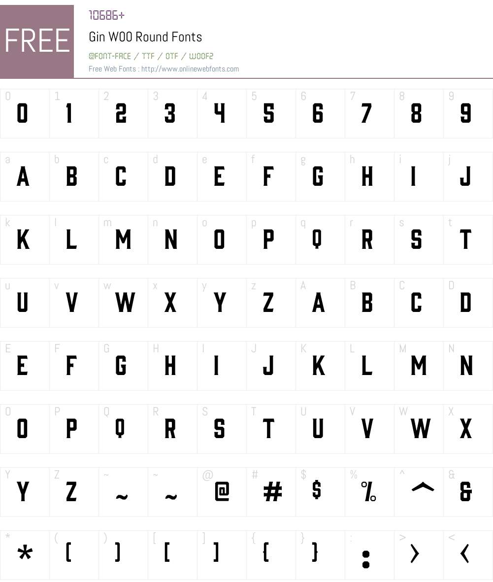 GinW00-Round Font Screenshots