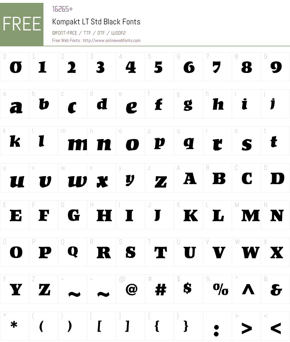 Kompakt LT Std Font Screenshots
