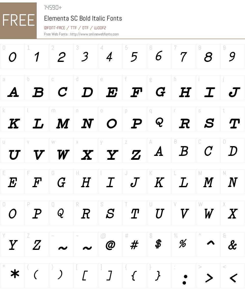 Elementa SC Font Screenshots
