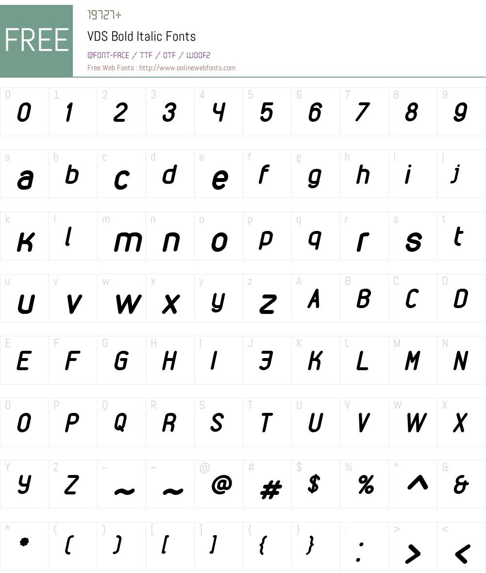 VDS Font Screenshots