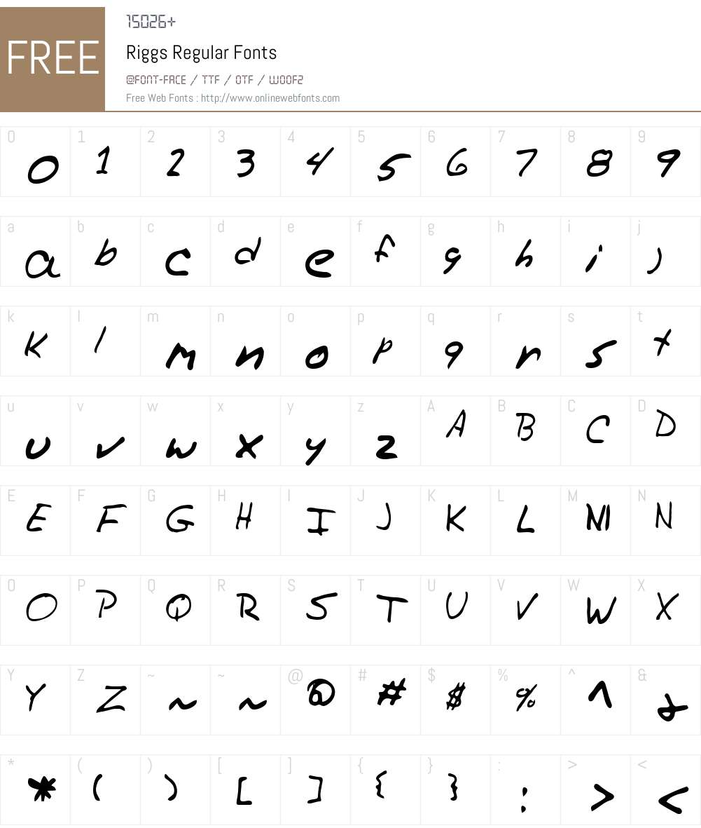 Riggs Font Screenshots