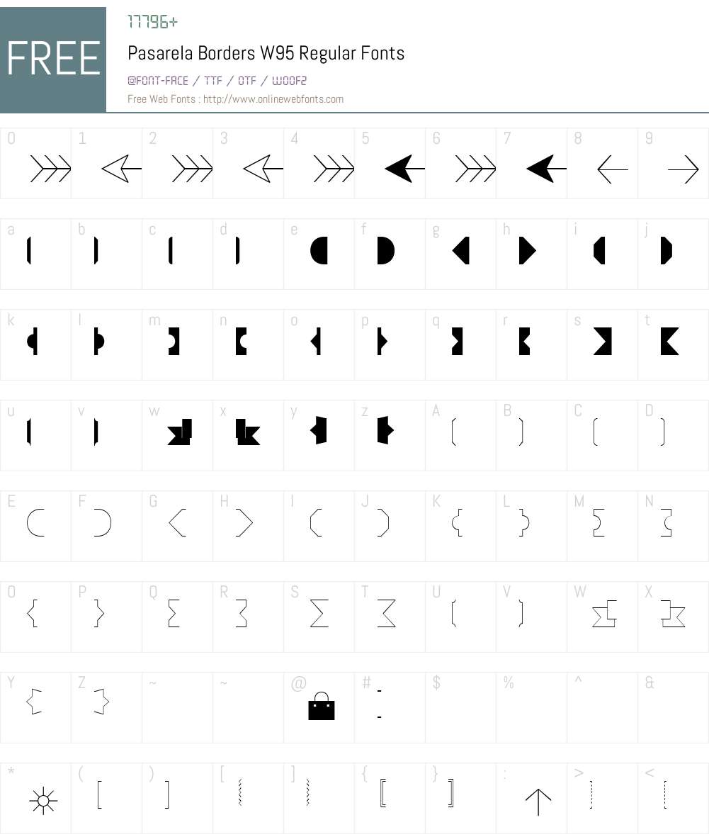 Pasarela Font Screenshots
