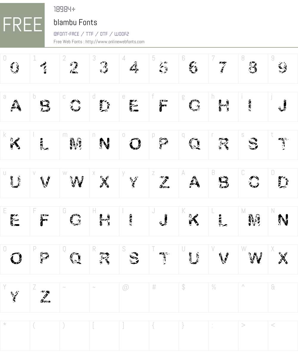 blambu Font Screenshots