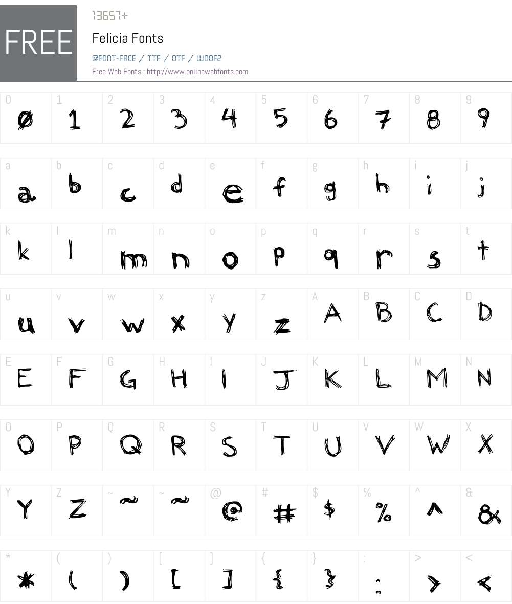 Felicia Font Screenshots