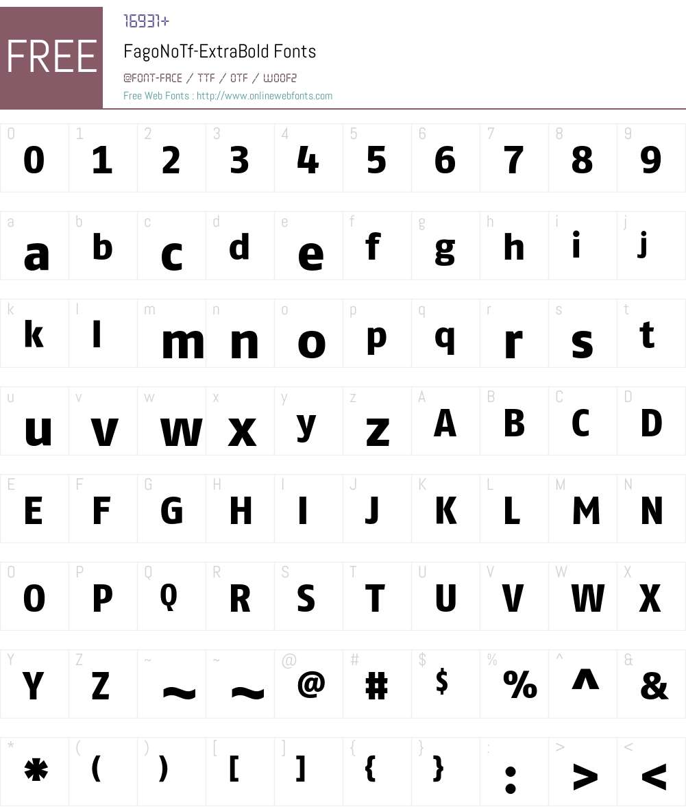 FagoNoTf Font Screenshots