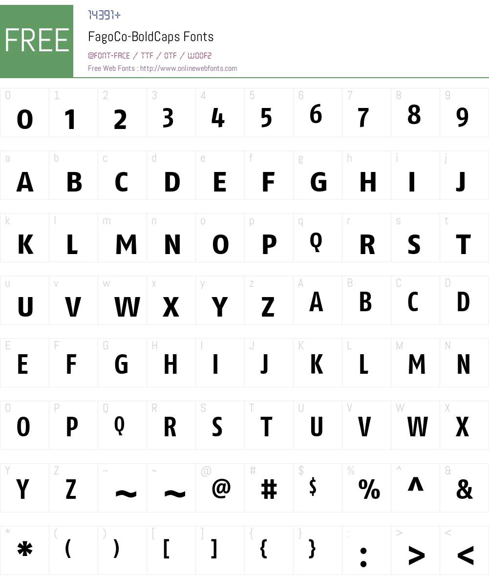 FagoCo Font Screenshots