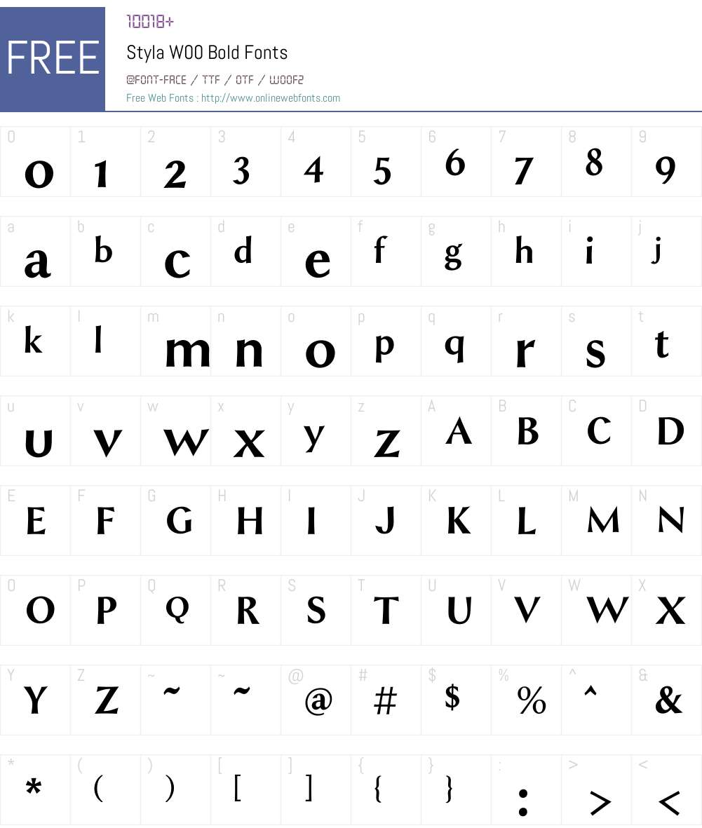 StylaW00-Bold Font Screenshots