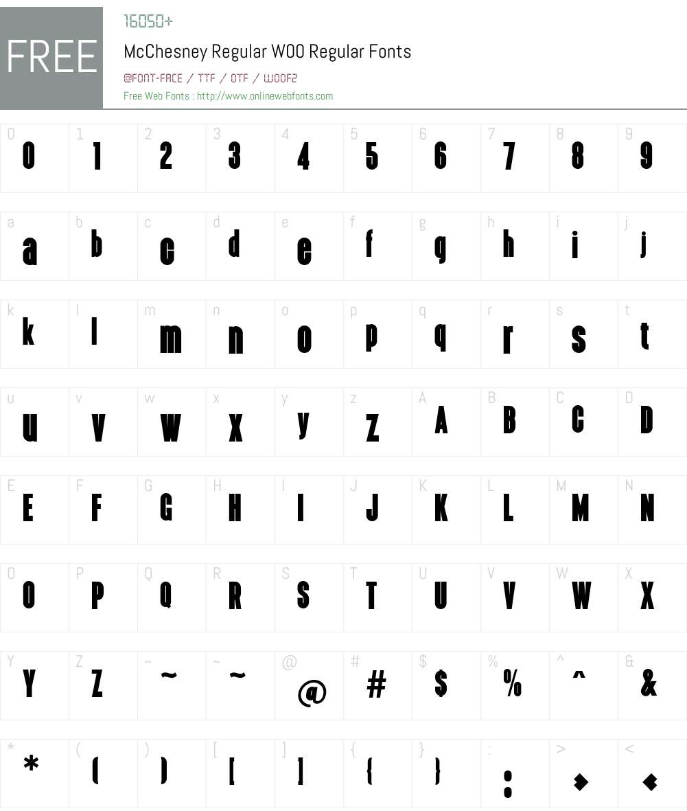 McChesney Font Screenshots