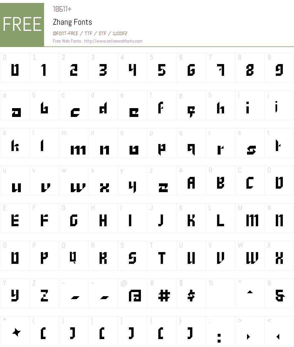 Zhang Font Screenshots