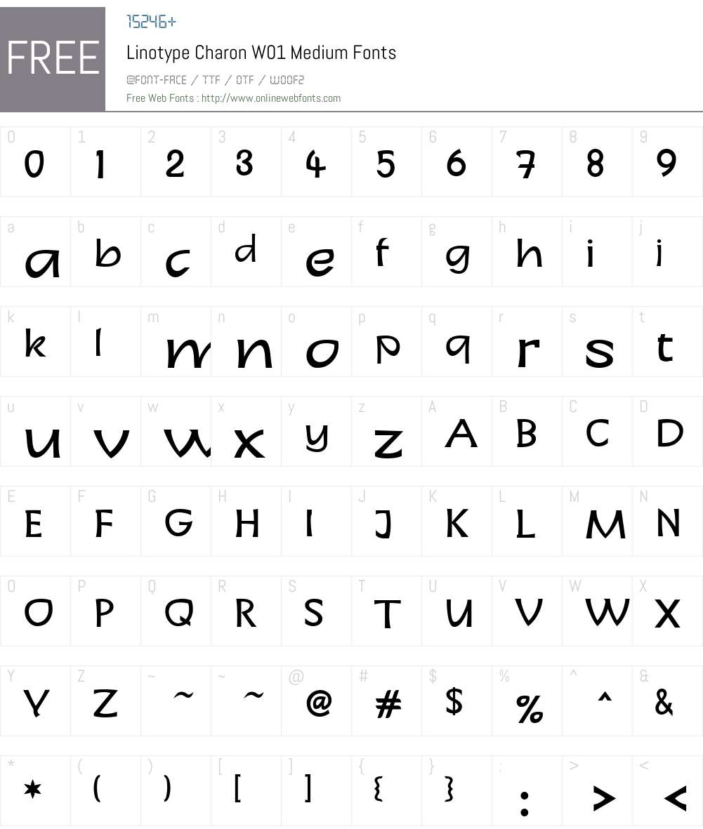 LinotypeCharonW01-Medium Font Screenshots