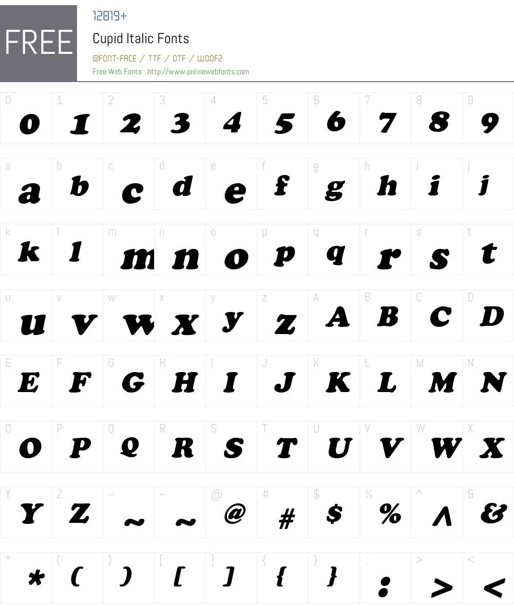 Cupid Font Screenshots