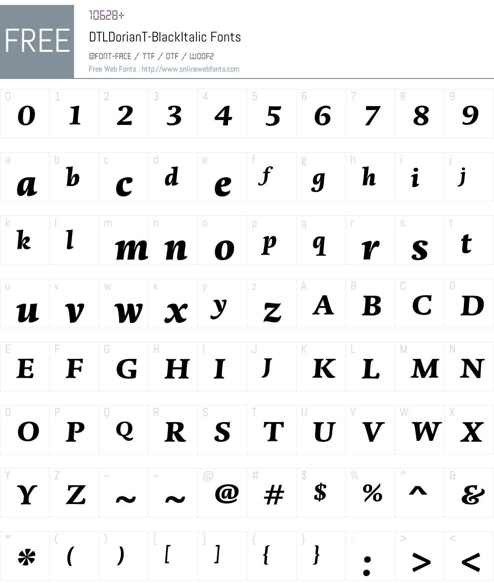 DTLDorianT Font Screenshots
