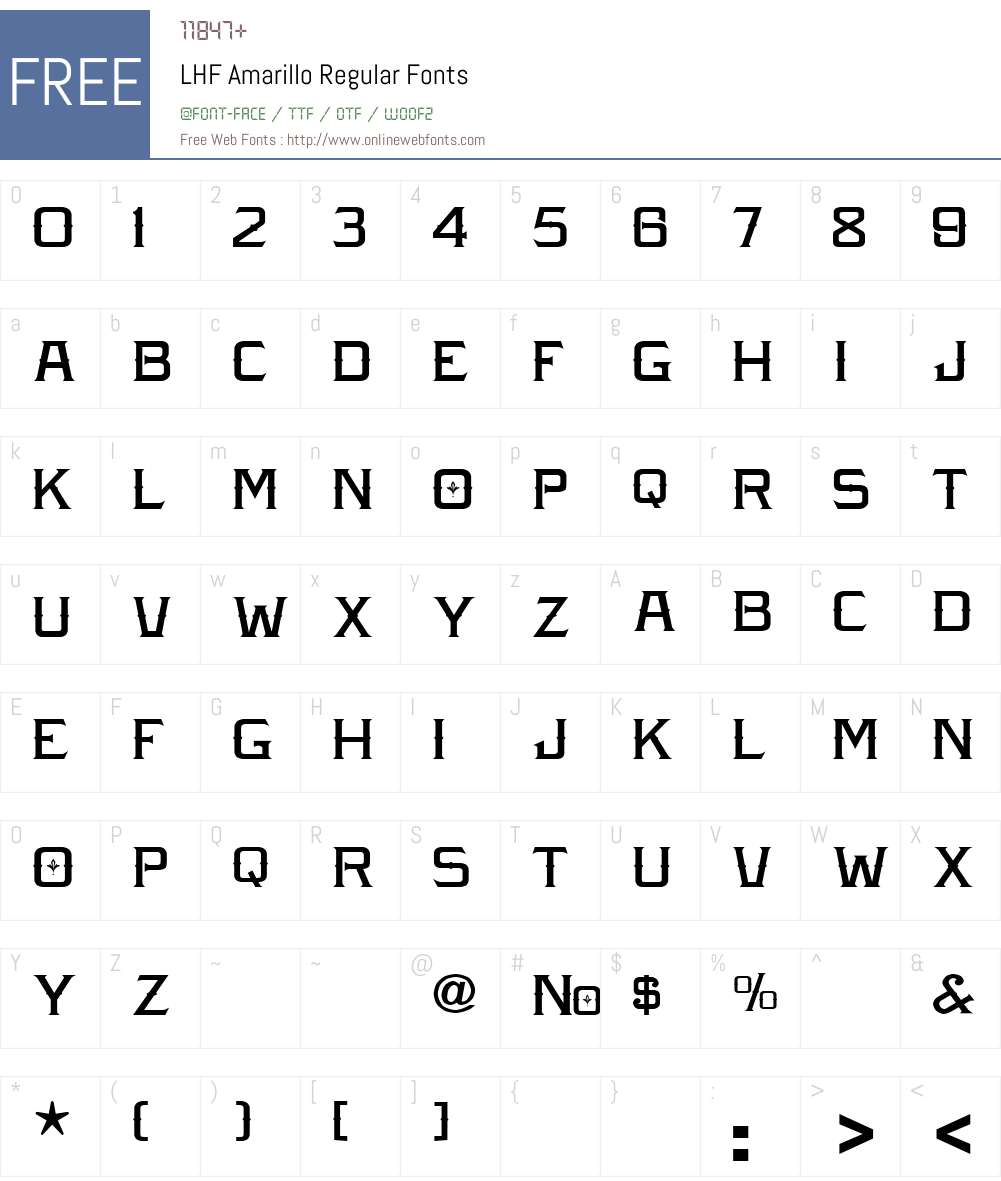 LHF Amarillo Font Screenshots