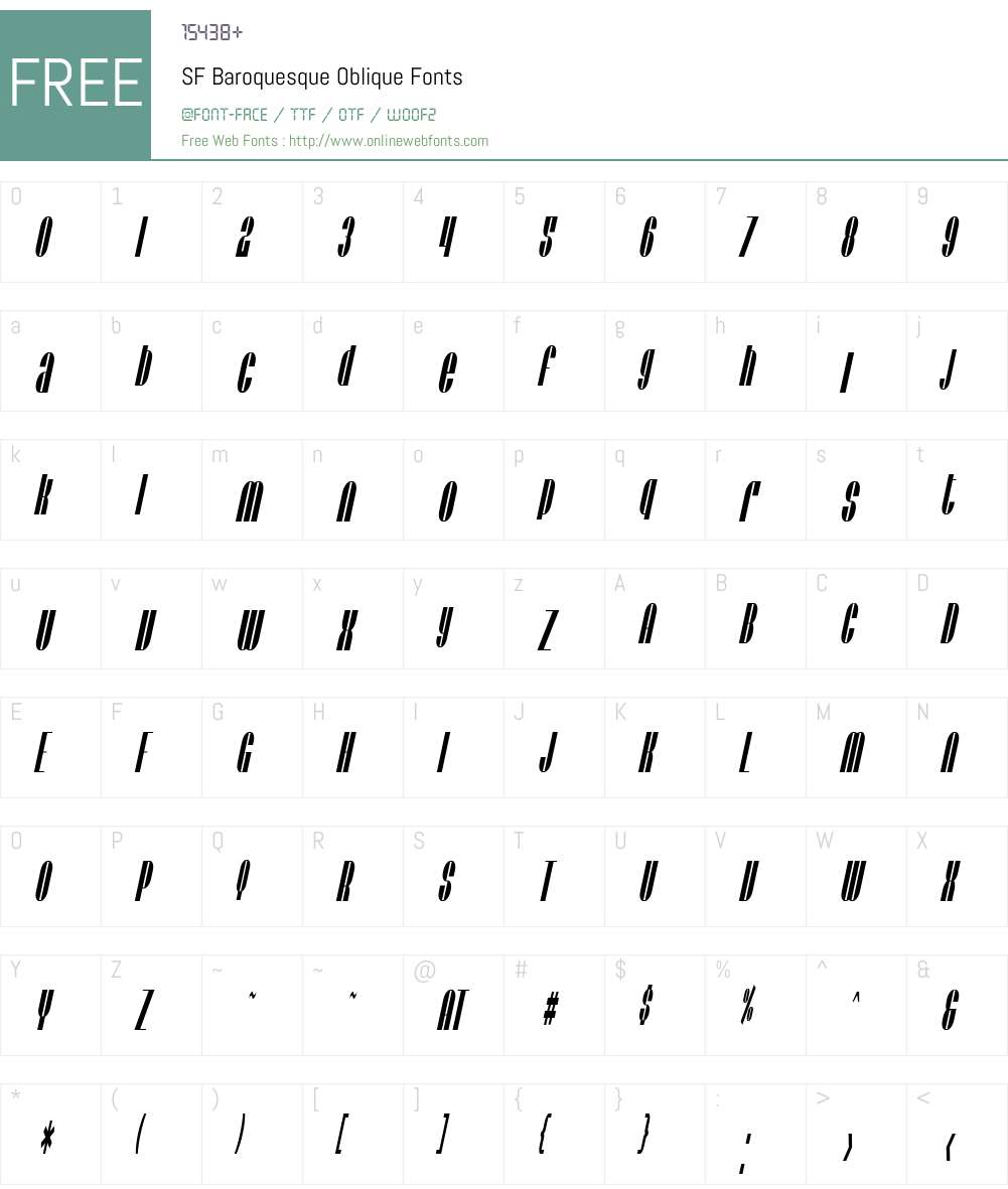 SF Baroquesque Font Screenshots