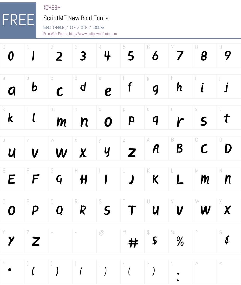 ScriptME New Font Screenshots