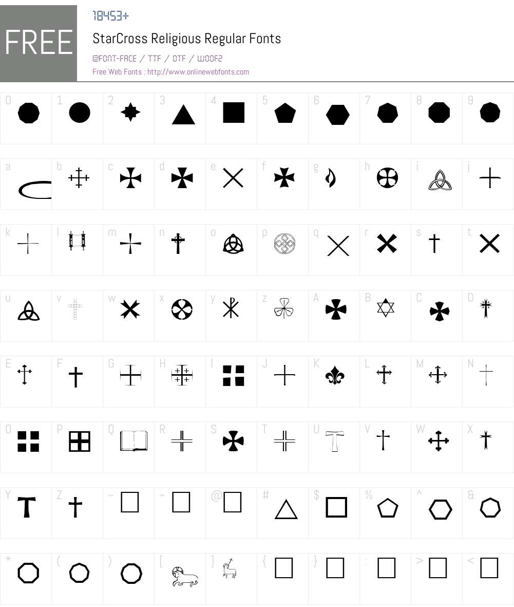 StarCross Religious Font Screenshots