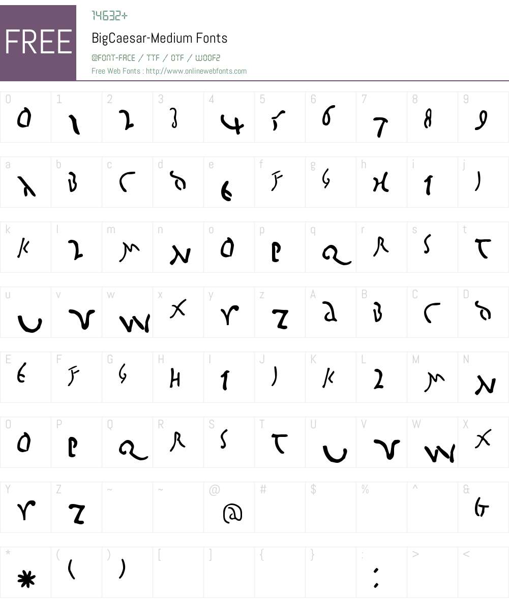 BigCaesar Font Screenshots