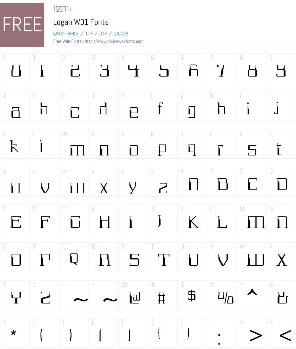 LoganW01 Font Screenshots